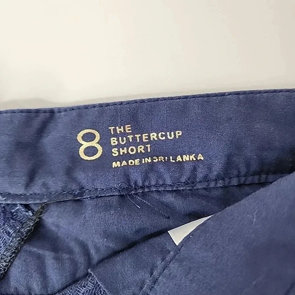 Lilly Pulitzer Buttercup Short 8 Navy Blue‎ Scalloped Coastal Resort Flat Front - Picture 8 of 13